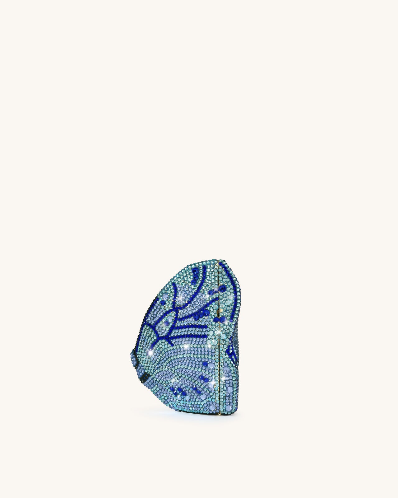 Paisley Kristall-Schmetterlings-Clutch - Blau