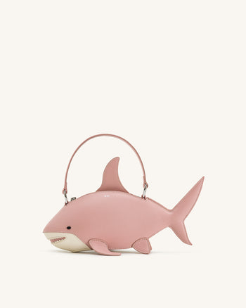 Nerys Hai-Look Handtasche mit Henkel - Rosa