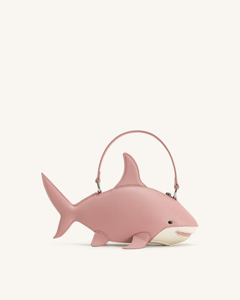 Nerys Hai-Look Handtasche mit Henkel - Rosa