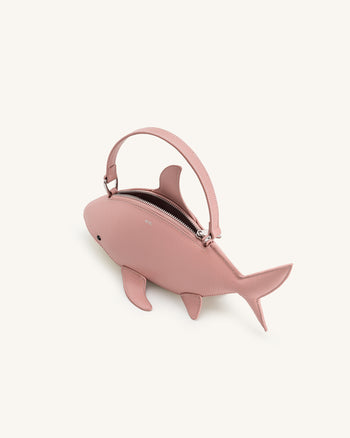 Nerys Hai-Look Handtasche mit Henkel - Rosa