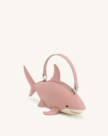Nerys Hai-Look Handtasche mit Henkel - Rosa