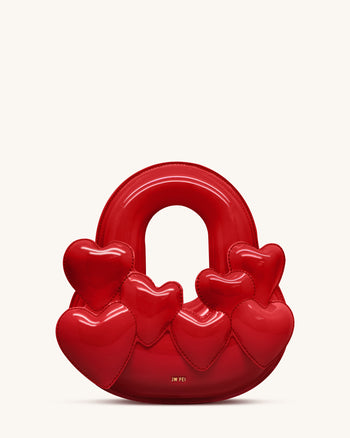 Alia Herz Handtasche mit Henkel - Rot
