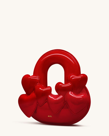 Alia Herz Handtasche mit Henkel - Rot