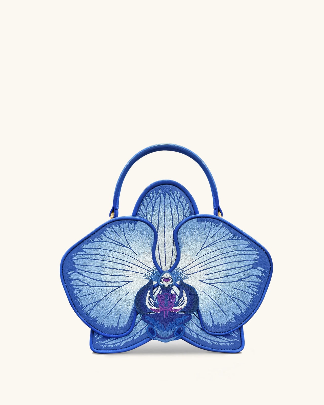 Flora Handtasche in Orchideenform – Blau