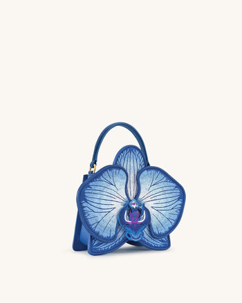 Flora Handtasche in Orchideenform – Blau