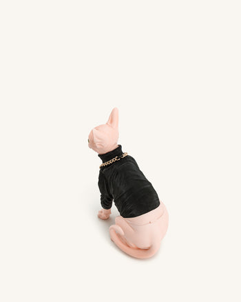 Sadie Cat Clutch – Schwarz/Rosa