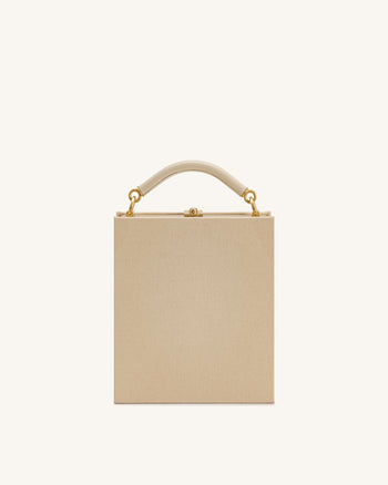 Elle Buch-Henkeltasche mit Picknickmuster - Khaki