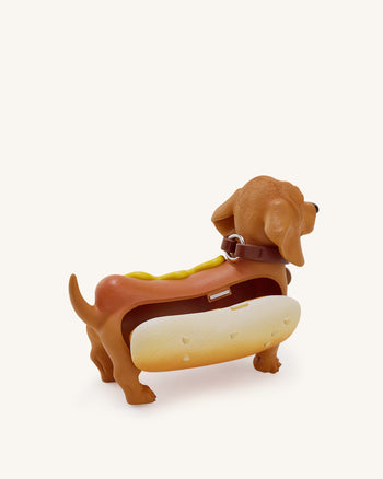 Dachshund Hot Dog Tasche - Braun/Gelb