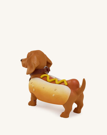 Dachshund Hot Dog Tasche - Braun/Gelb