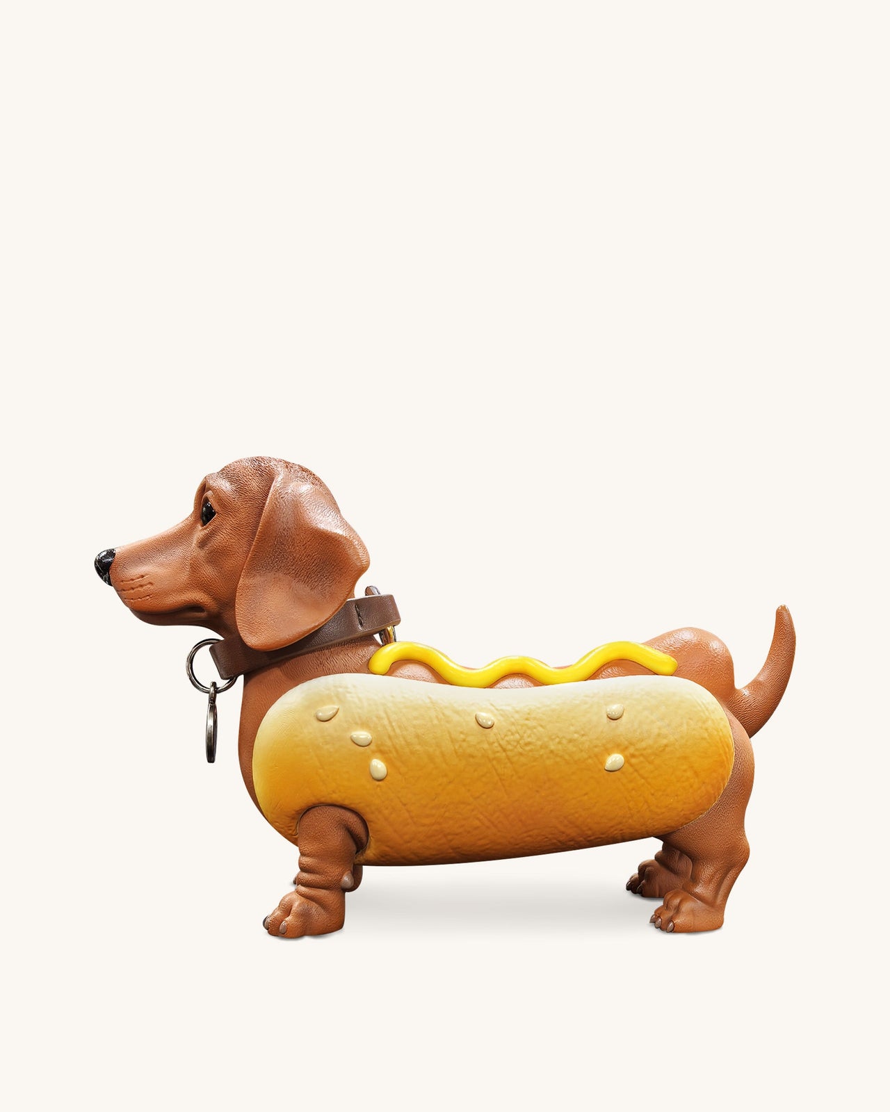 Dachshund Hot Dog Tasche - Braun/Gelb