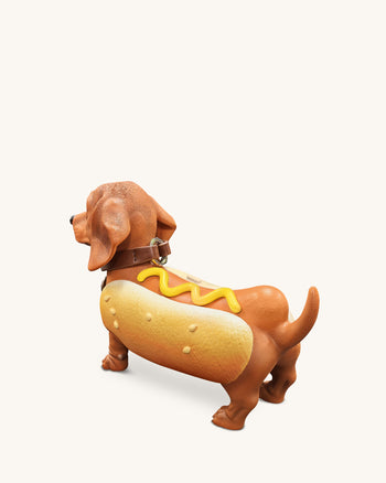 Dachshund Hot Dog Tasche - Braun/Gelb