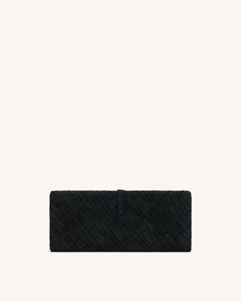 Zaria Geflochtene Clutch - Schwarz