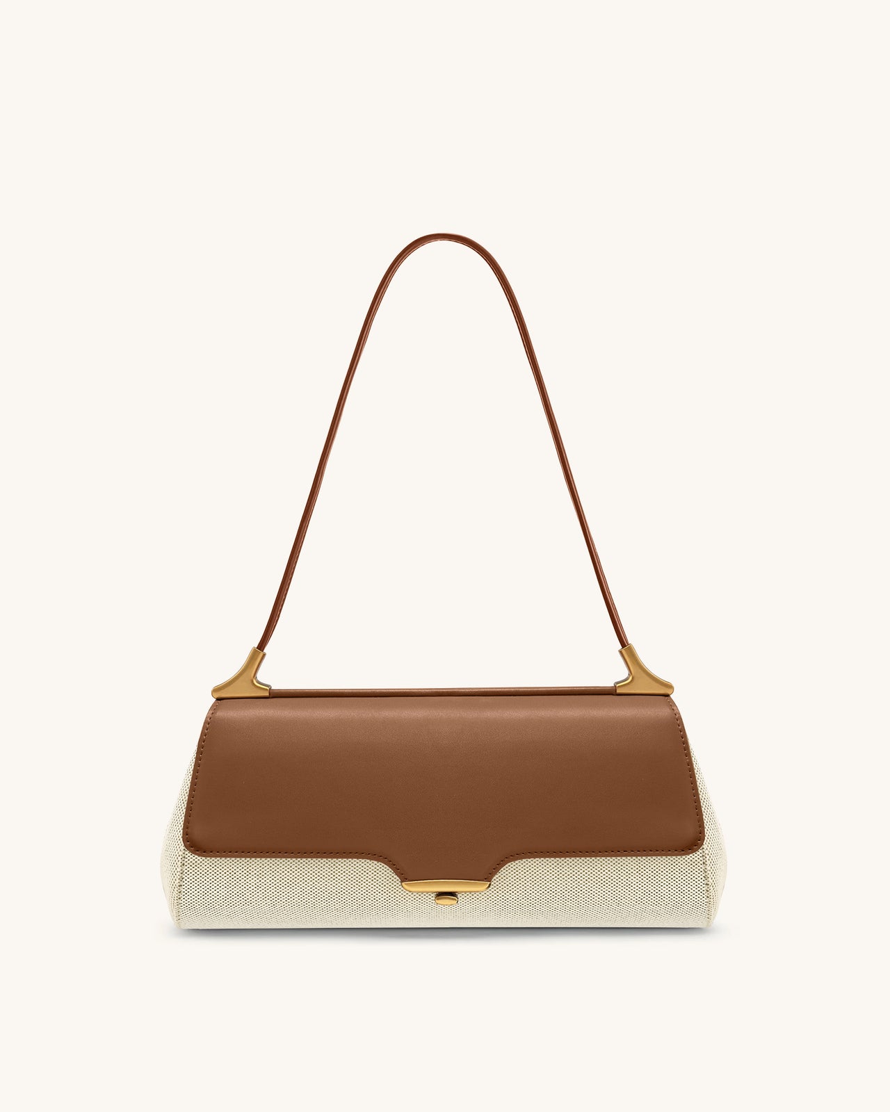 Eloise Schultertasche - Braune Canvas
