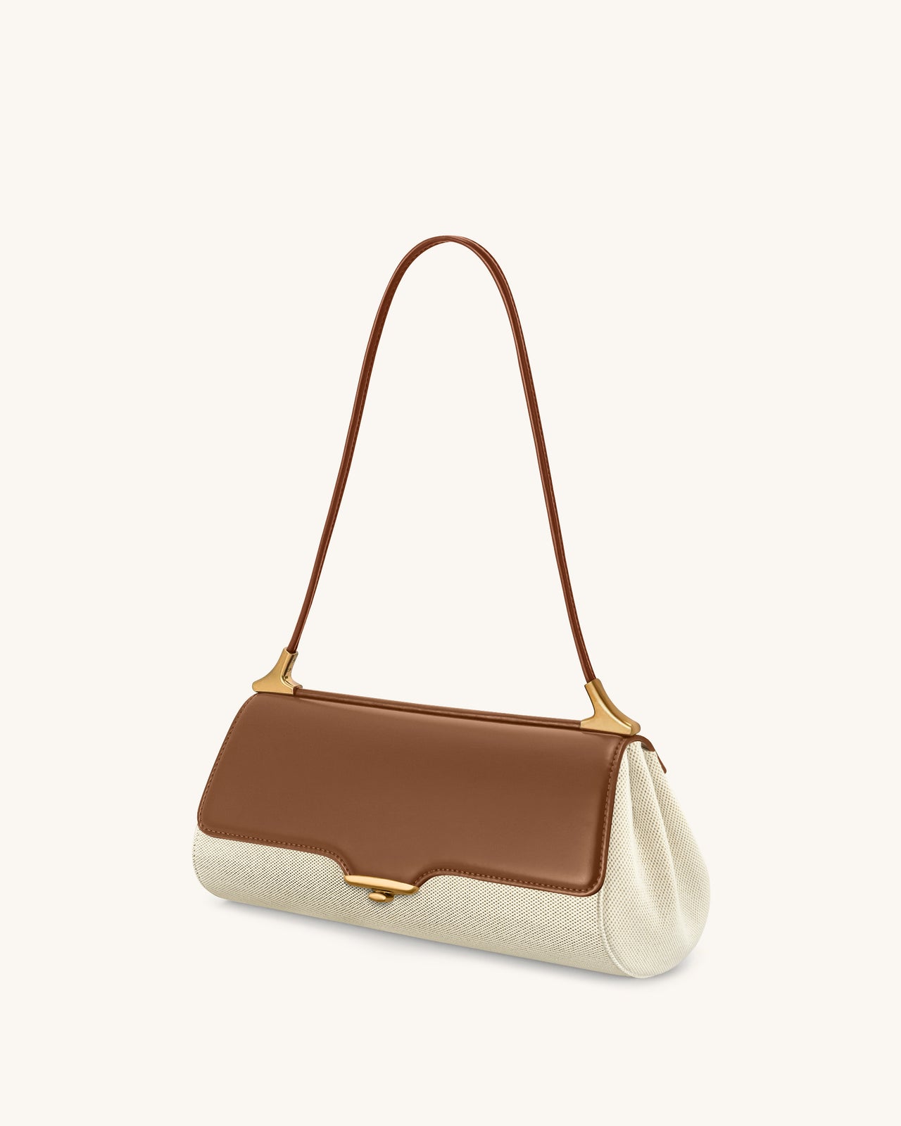 Eloise Schultertasche - Braune Canvas