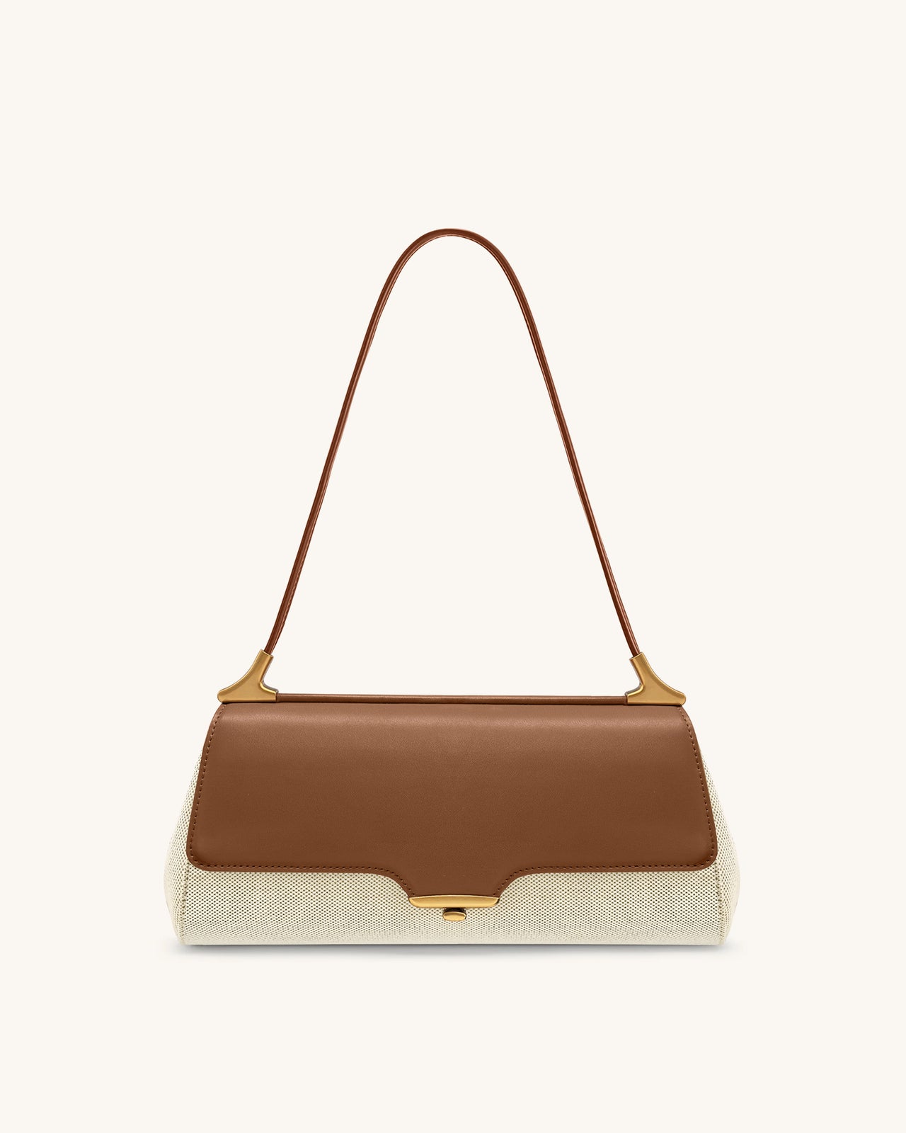 Eloise Schultertasche - Braune Canvas