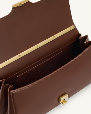 Eloise Schultertasche - Tiefbraun