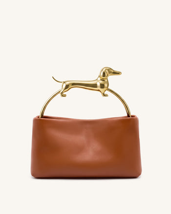 Maeve Dackel-Henkeltasche – Cognac