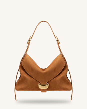 Sienna Hobo-Tasche aus Kunstwildleder - Braun