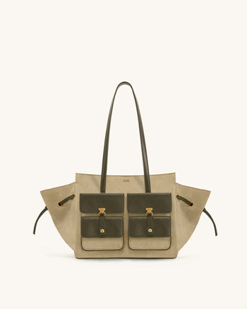 Linda Kunstwildleder Tote Bag - Grün
