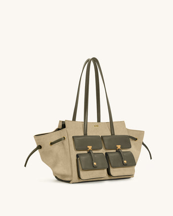 Linda Kunstwildleder Tote Bag - Grün