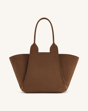 Cara Tasche aus Kunstwildleder - Mocha Braun