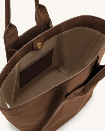 Cara Tasche aus Kunstwildleder - Mocha Braun