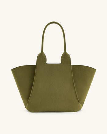 Cara Tasche aus Kunstwildleder - Dunkeloliv