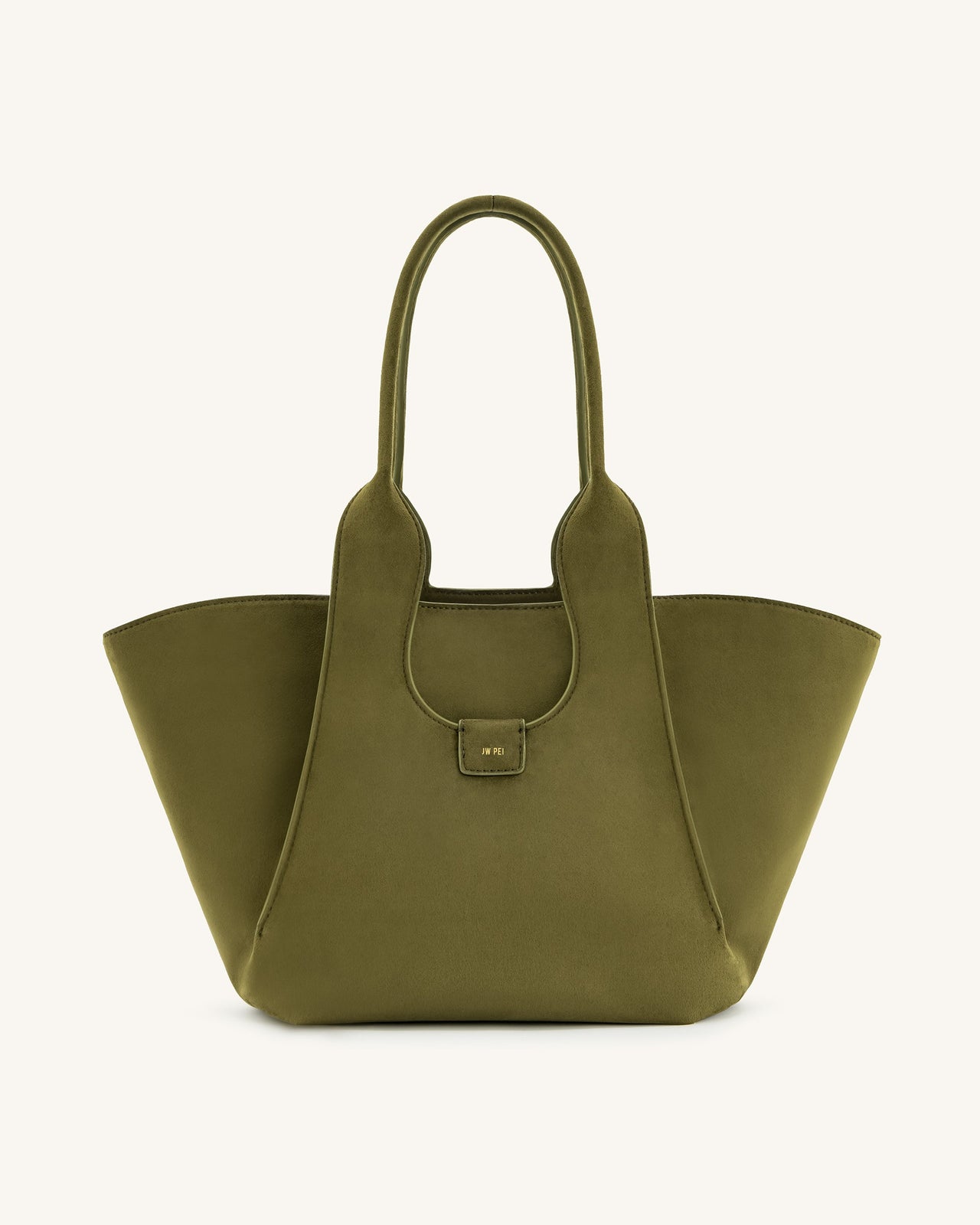 Cara Tasche aus Kunstwildleder - Dunkeloliv