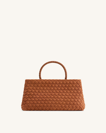 Elora Kunstwildleder Gewebte Tote Bag - Braun