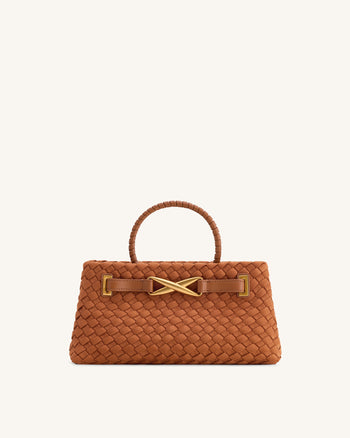 Elora Kunstwildleder Gewebte Tote Bag - Braun