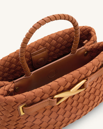 Elora Kunstwildleder Gewebte Tote Bag - Braun