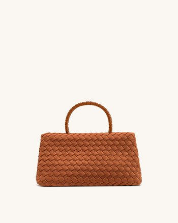 Elora Kunstwildleder Gewebte Tote Bag - Braun