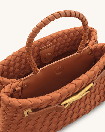Elora Kunstwildleder Gewebte Tote Bag - Braun