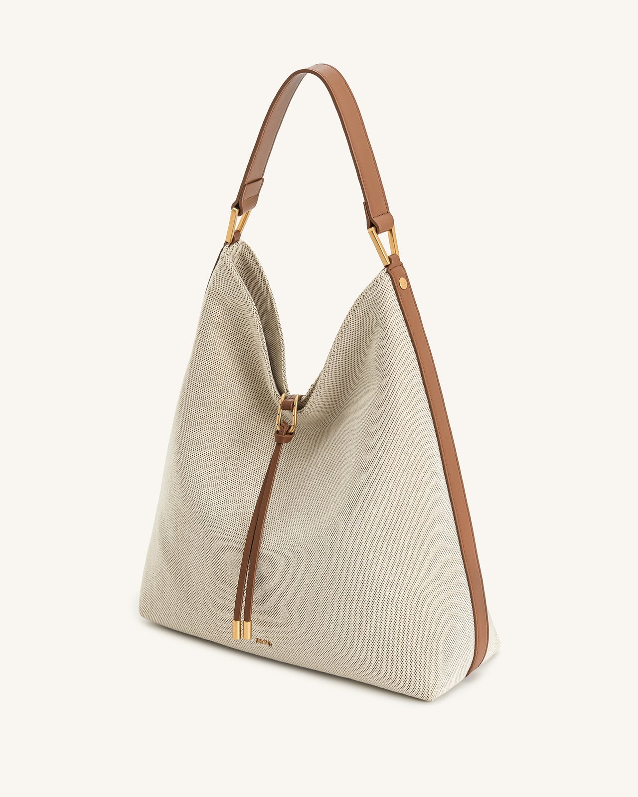 Aria Schultertasche – Braunes Canvas