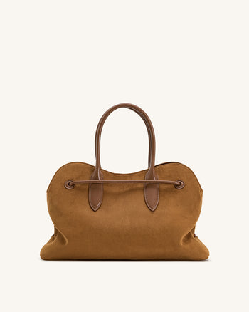 Adele Shopper mit Metall-Seilknoten - Karamellbraun