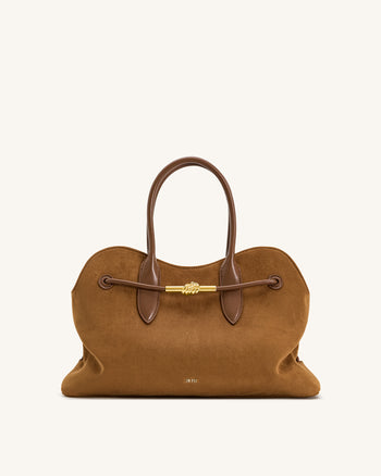 Adele Shopper mit Metall-Seilknoten - Karamellbraun