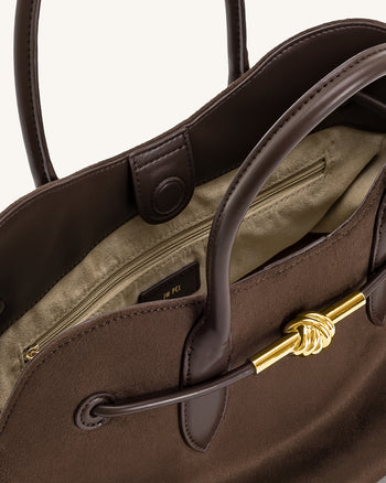 Adele Shopper mit Metall-Seilknoten - Mokkabraun