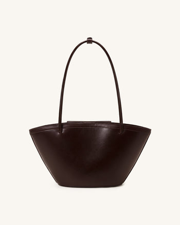 Corinne Tote Bag mit Außentasche - Dunkelbraun