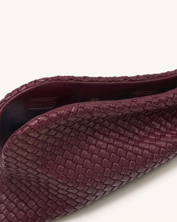 Harlee Gewebte Clutch - Burgund