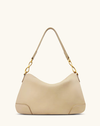 Jayla Schultertasche mit Metallanhänger-Verzierung – Khaki