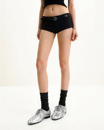 Kayla Geflochtene Riemen Ballerinas - Silber