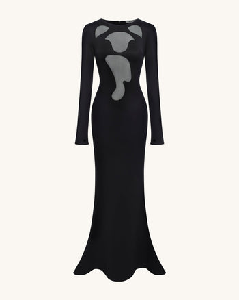 Ava Cutout Bodycon Kleid - Schwarz