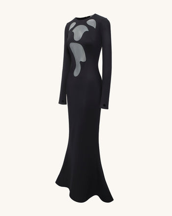 Ava Cutout Bodycon Kleid - Schwarz