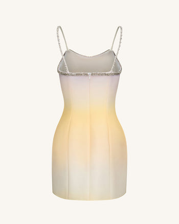 Sophia Kristallverzierte Mini-Kleid - Mehrfarbig