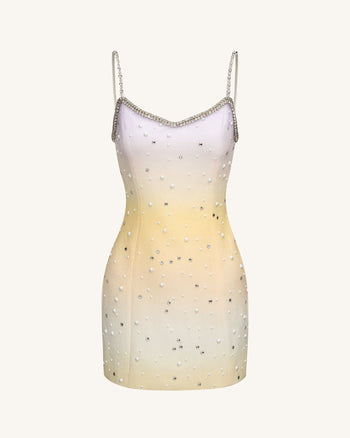 Sophia Kristallverzierte Mini-Kleid - Mehrfarbig
