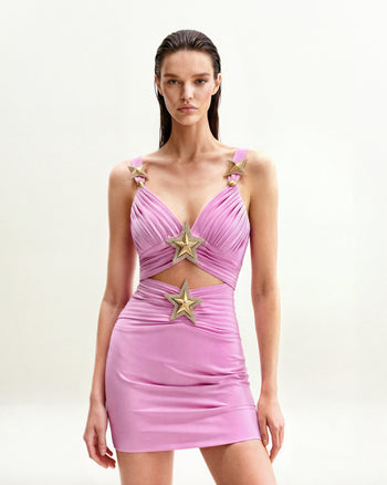 Minikleid mit Sternendetails – Rosa