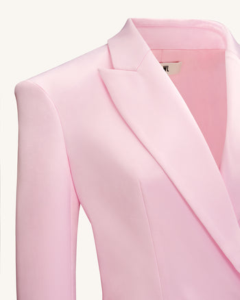 Lily Satin-Doppelreihiger Blazeranzug - Rosa