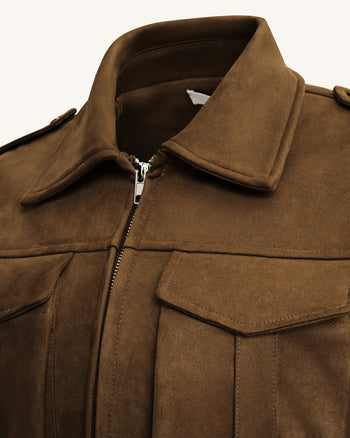 Adeline Kunstlederjacke - Braun