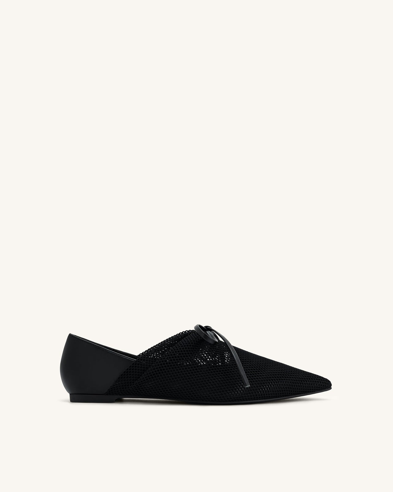 Reilly Fishnet Ballerina Flats - Schwarz