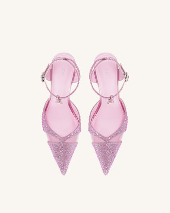 Haidi Künstliche Kristall-Pumps - Rosa